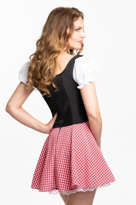 Dames Jurk Oktoberfest Rood Zwart