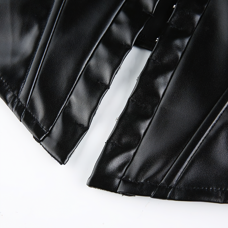 Leren Corset Top Dames – Mouwloos in PU-leer