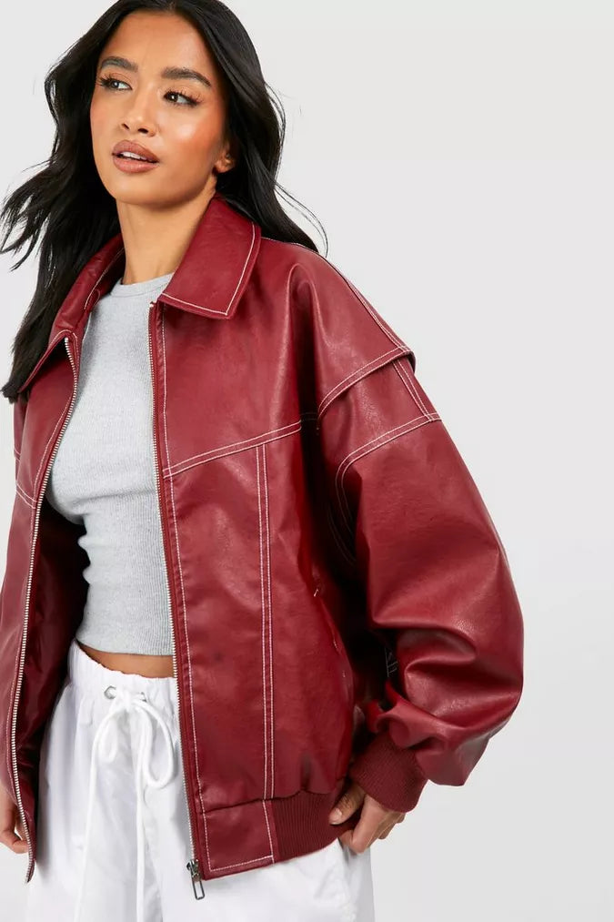 Dames Jas met Ritssluiting en Oversized Pasvorm