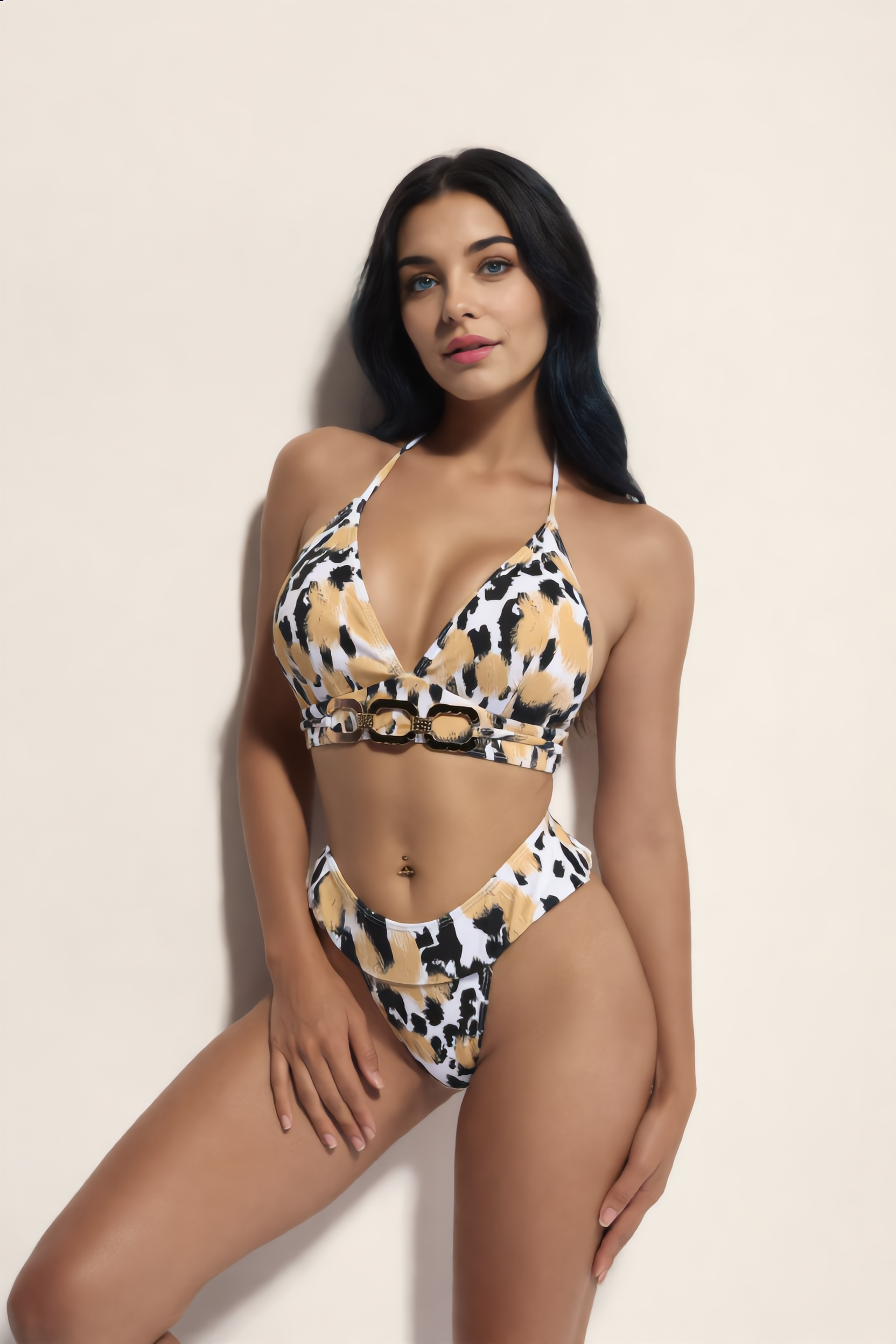 Bikini Dames Zwart Luipaardprint – Cheeky Brazilian