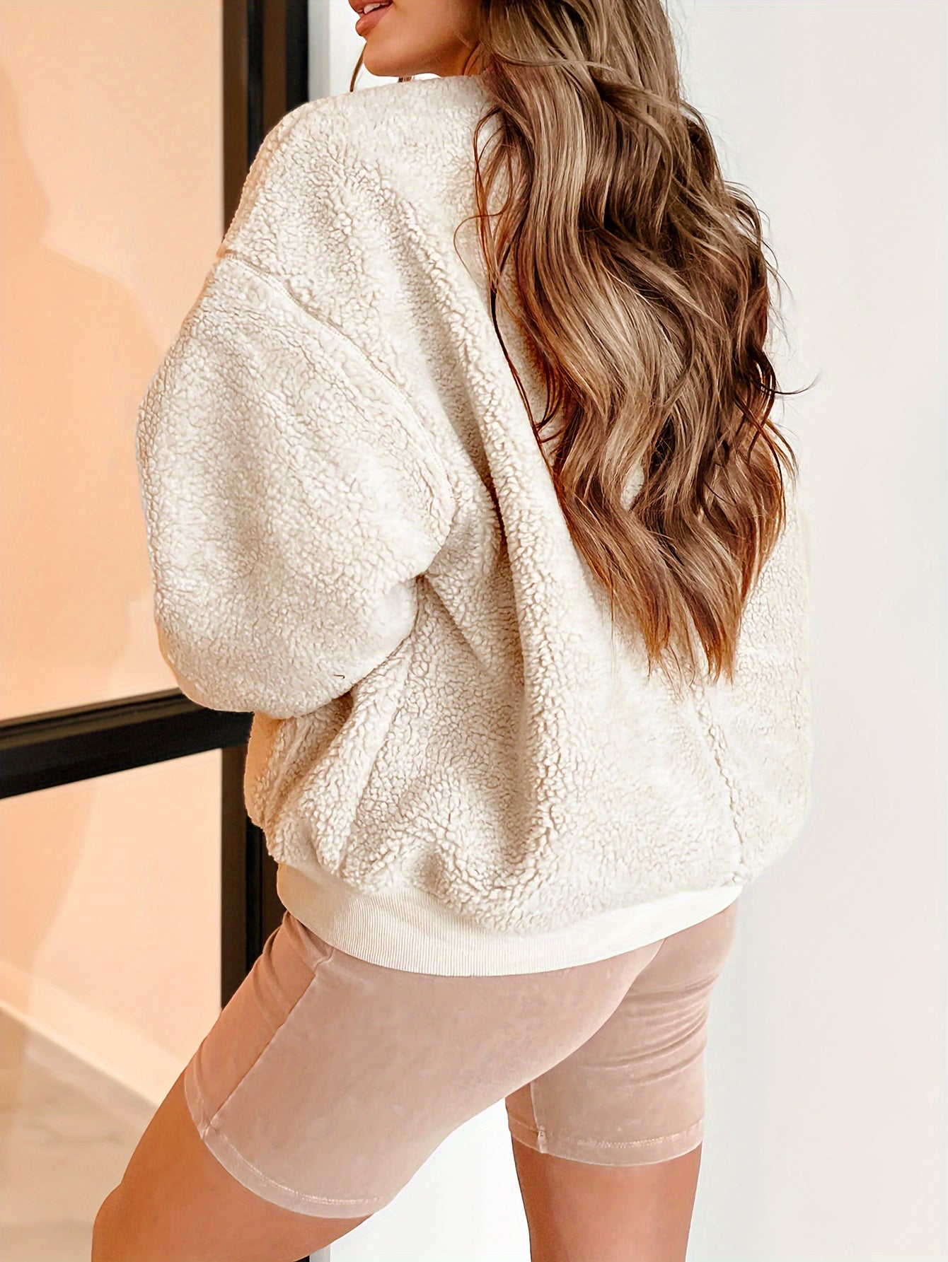 Noa | Fleece bomberjack in effen kleur