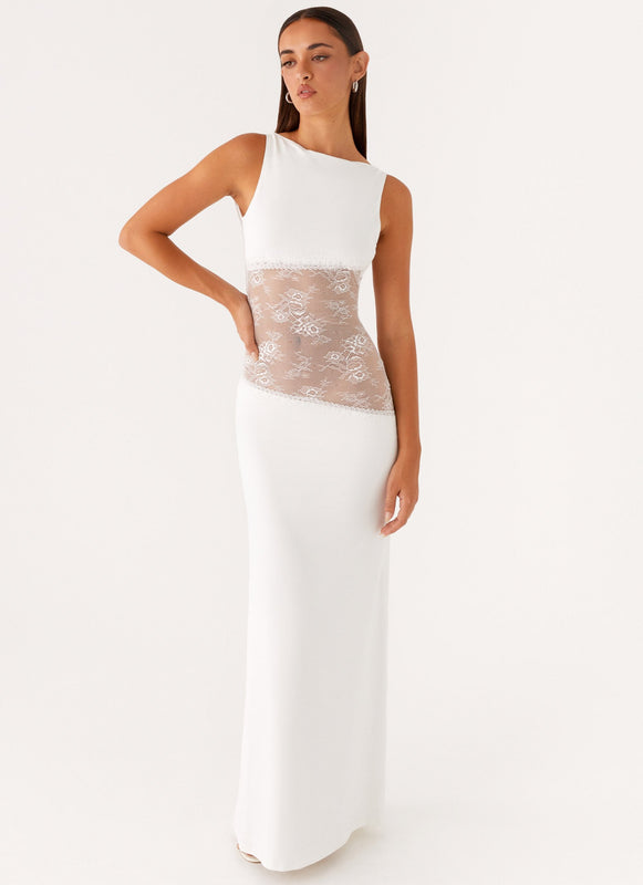 Maxi Jurk Dames – Open Rug Kant Zomerjurk Elegant