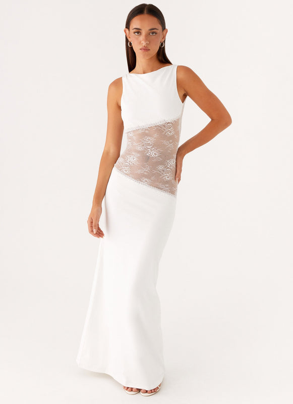Maxi Jurk Dames – Open Rug Kant Zomerjurk Elegant