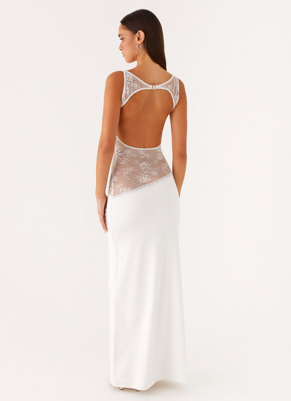 Maxi Jurk Dames – Open Rug Kant Zomerjurk Elegant