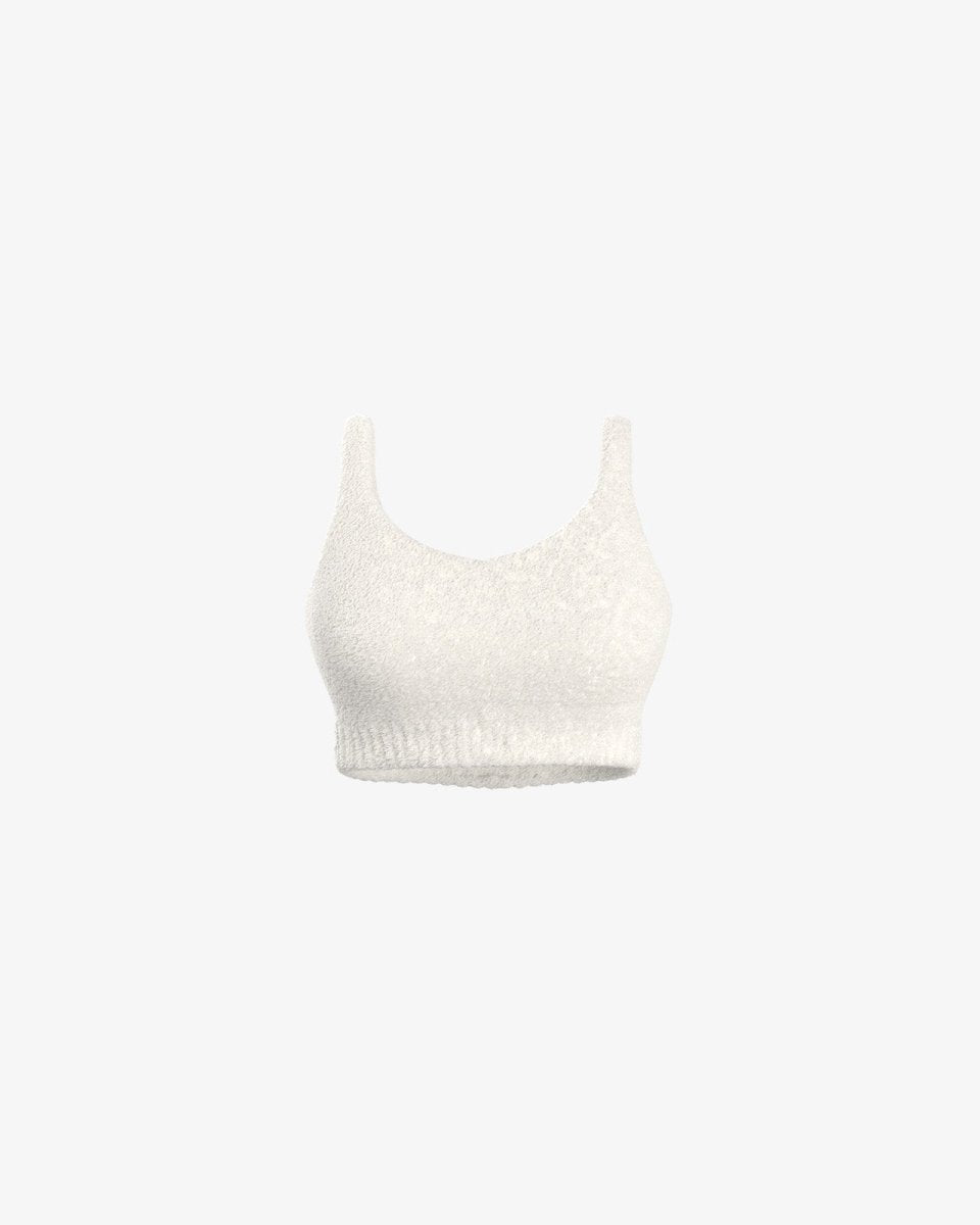 Dames Bouclé Crop Top | Zachte Structuur & Croplengte | Loungen & Casual