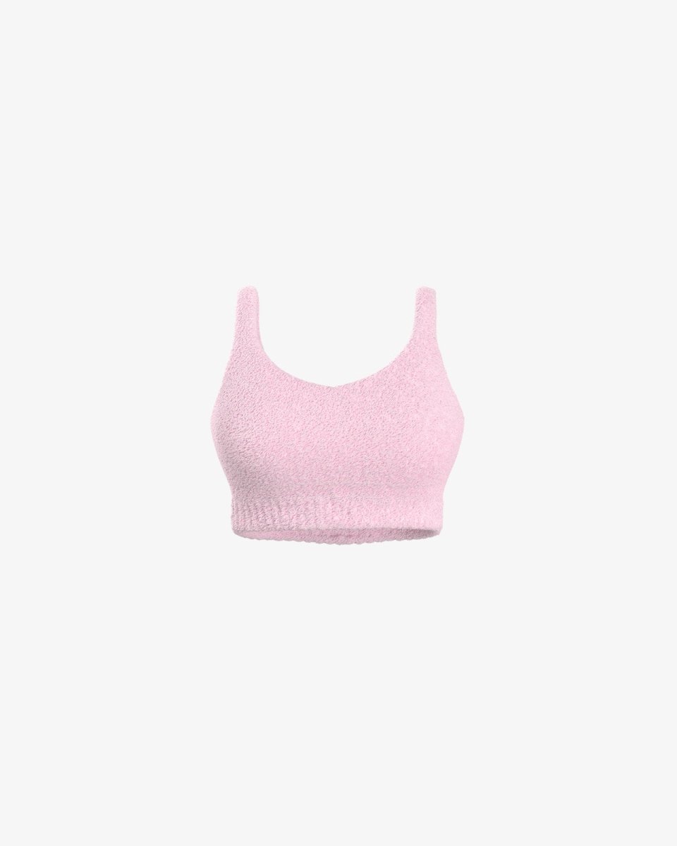 Dames Bouclé Crop Top | Zachte Structuur & Croplengte | Loungen & Casual