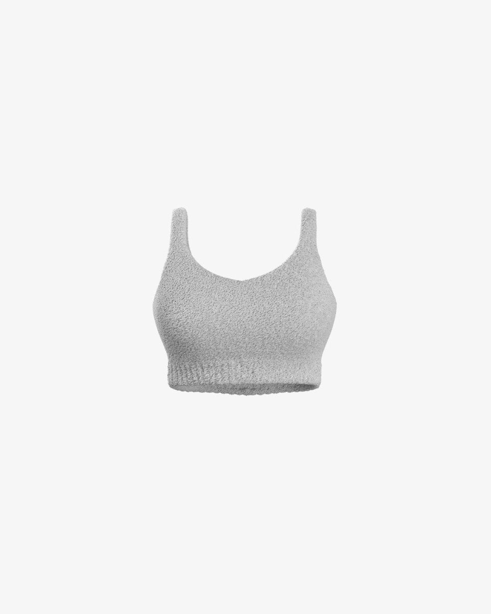 Dames Bouclé Crop Top | Zachte Structuur & Croplengte | Loungen & Casual