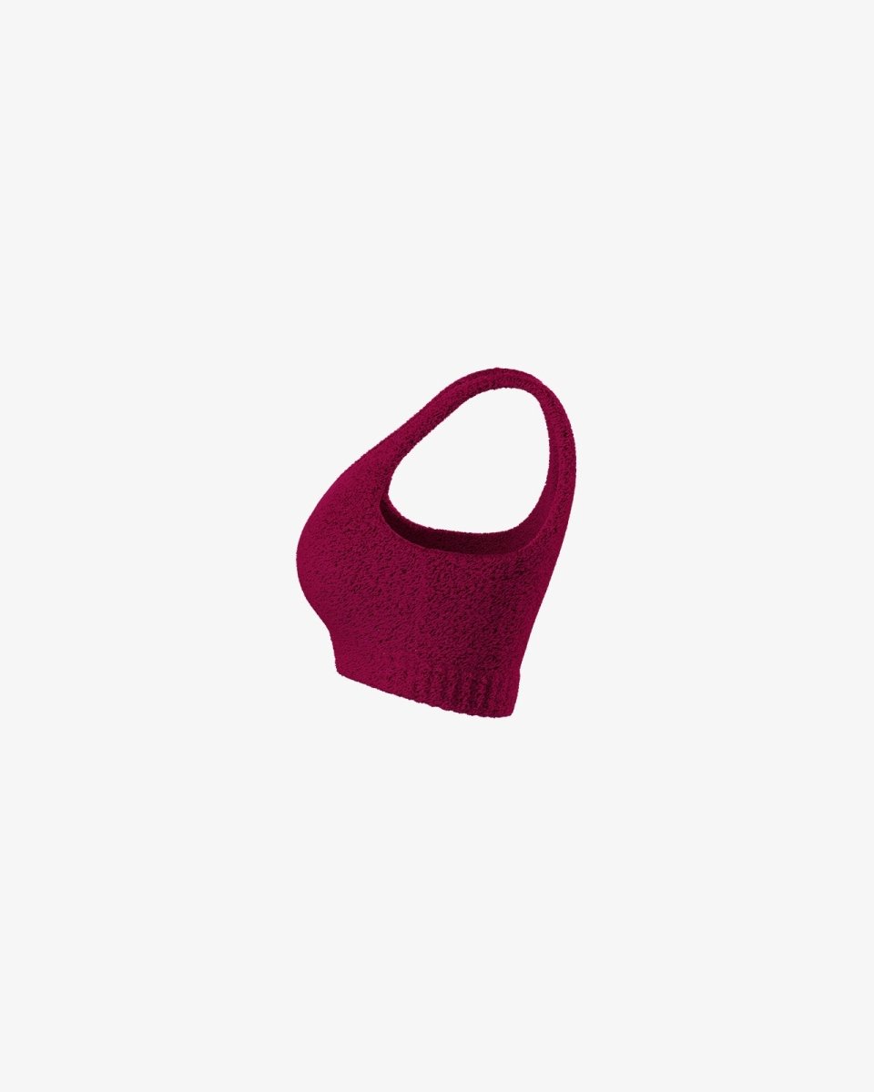 Dames Bouclé Crop Top | Zachte Structuur & Croplengte | Loungen & Casual