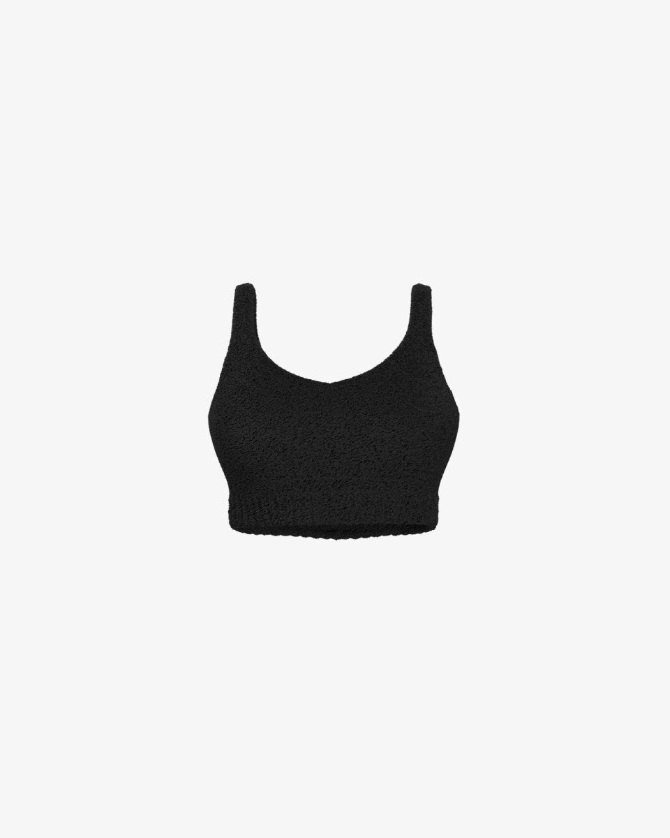 Dames Bouclé Crop Top | Zachte Structuur & Croplengte | Loungen & Casual