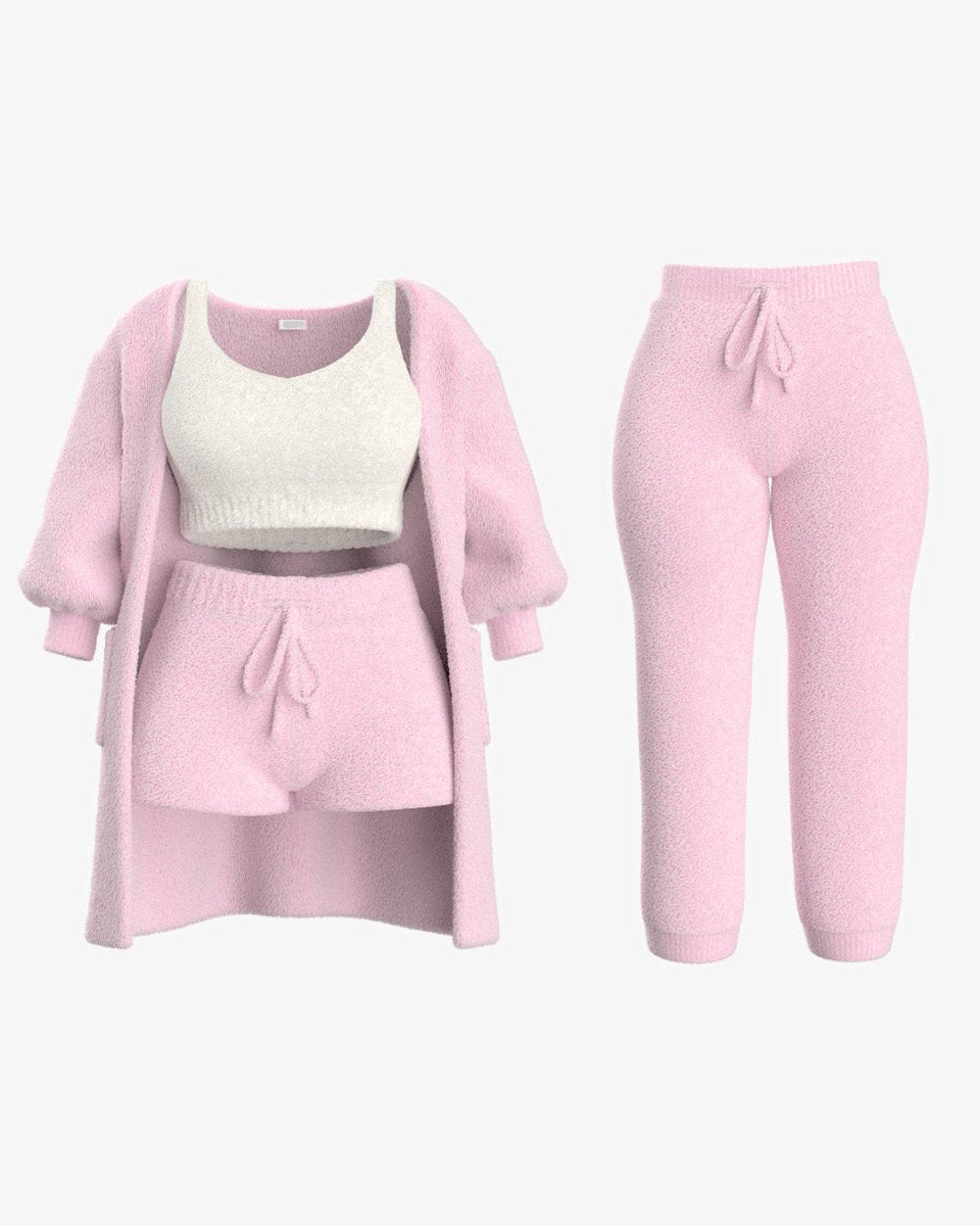 Dames Bouclé Loungeset Meerdelig | Warme Bouclé & Vormvast | Loungen & Winter