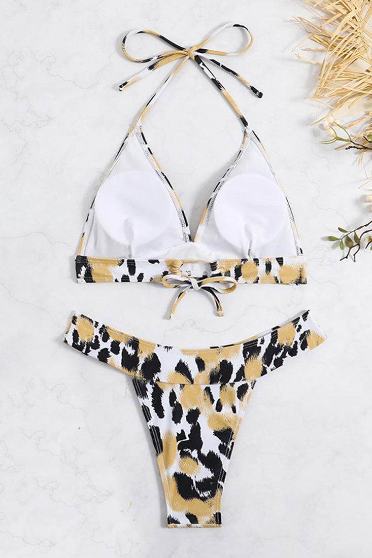 Bikini Dames Zwart Luipaardprint – Cheeky Brazilian