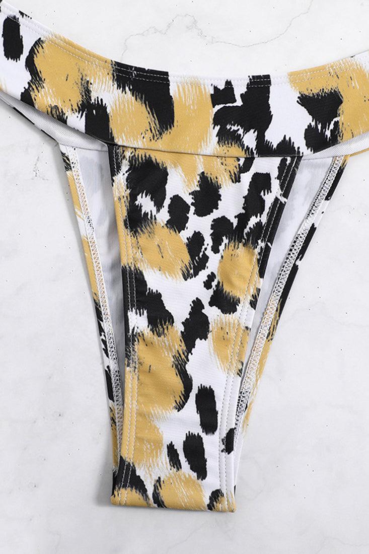 Bikini Dames Zwart Luipaardprint – Cheeky Brazilian
