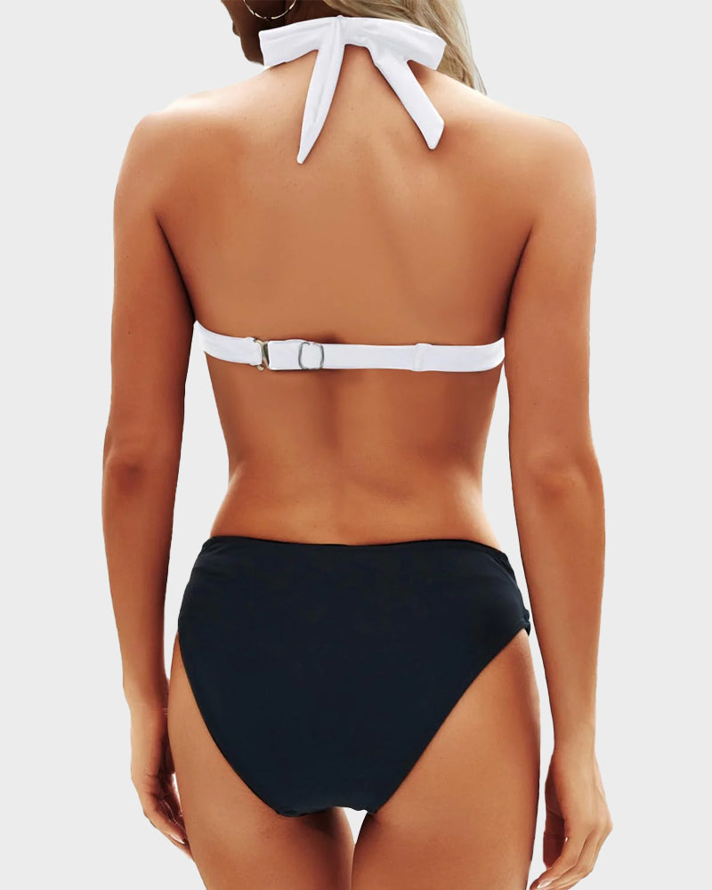 NOVA Bikini Dames – Vintage High-Waist Set met Flatterende Fit