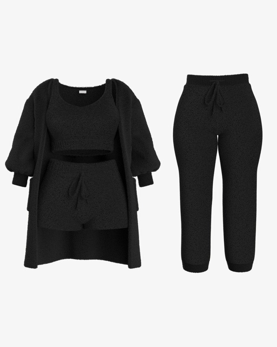 Dames Bouclé Loungeset Meerdelig | Warme Bouclé & Vormvast | Loungen & Winter
