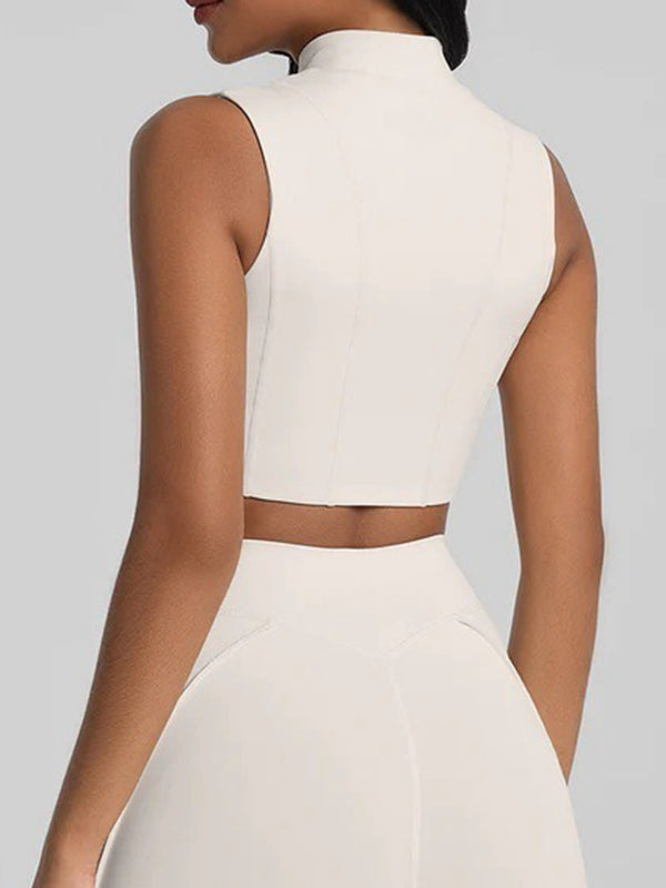 Sporttank Dames Performance – Stitch Detail met Rits