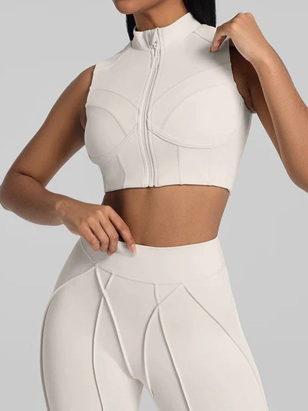 Sporttank Dames Performance – Stitch Detail met Rits