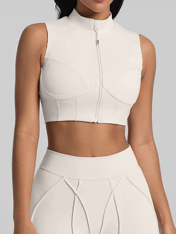 Sporttank Dames Performance – Stitch Detail met Rits