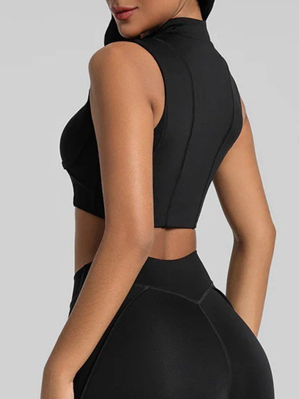 Sporttank Dames Performance – Stitch Detail met Rits