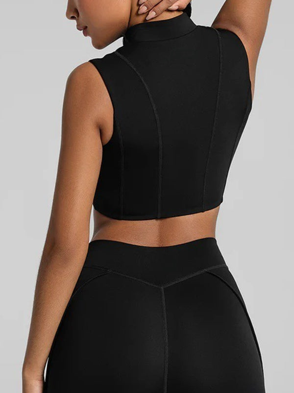 Sporttank Dames Performance – Stitch Detail met Rits