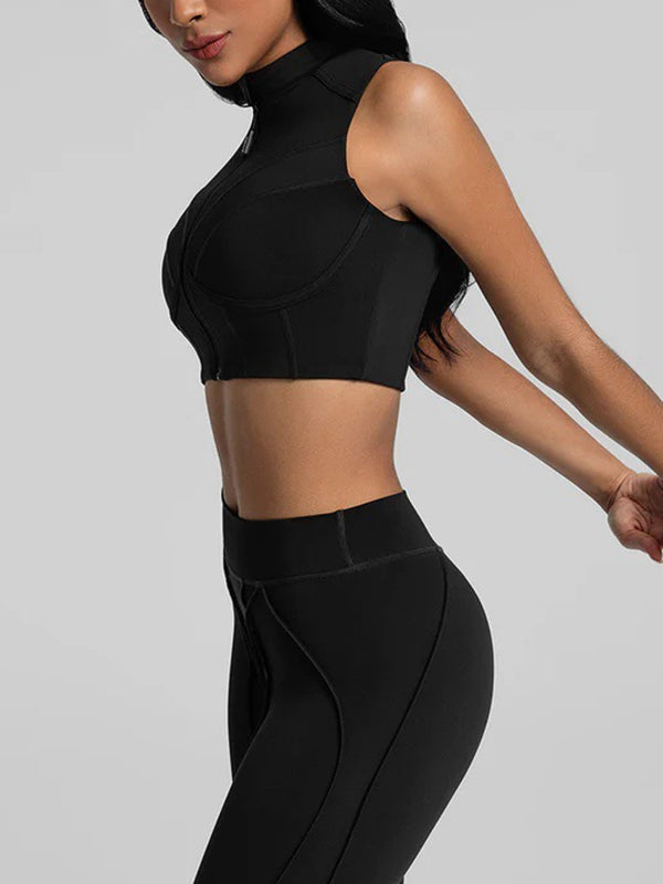 Sporttank Dames Performance – Stitch Detail met Rits