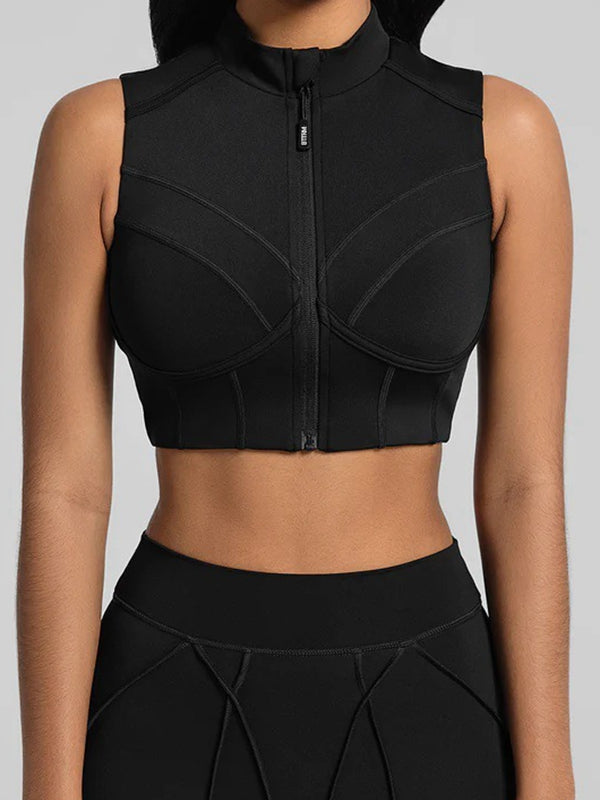 Sporttank Dames Performance – Stitch Detail met Rits