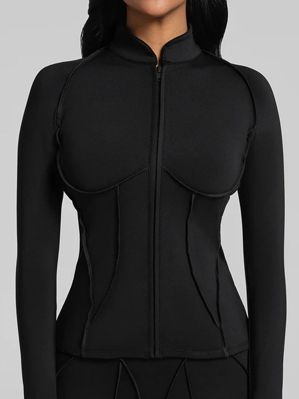 Sporttank Dames Performance – Stitch Detail met Rits